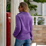 Load image into Gallery viewer, All-match slim zipper solid color plush women's jacket
