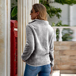 Load image into Gallery viewer, All-match slim zipper solid color plush women's jacket
