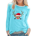 Load image into Gallery viewer, 2020 Christmas Elk Print T-shirt plus size women's clothing
