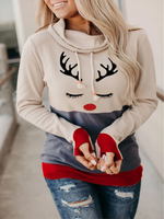 Load image into Gallery viewer, 2020 new printed stitching hooded sweatshirt
