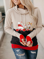 Load image into Gallery viewer, 2020 new printed stitching hooded sweatshirt
