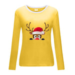 Load image into Gallery viewer, 2020 Christmas Elk Print T-shirt plus size women's clothing
