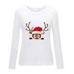 Load image into Gallery viewer, 2020 Christmas Elk Print T-shirt plus size women's clothing
