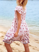 Cargar imagen en el visor de la galería, Bohemian style V-Neck Floral Dresses
