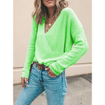 Load image into Gallery viewer, Casual Loose Solid Color Long-sleeved Sweater
