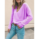 Load image into Gallery viewer, Casual Loose Solid Color Long-sleeved Sweater
