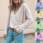 Load image into Gallery viewer, Casual Loose Solid Color Long-sleeved Sweater
