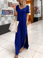 Cargar imagen en el visor de la galería, Casual Solid Color Maxi Dress

