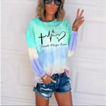 Load image into Gallery viewer, Casual gradient long-sleeved t-shirt
