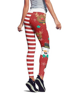 Cargar imagen en el visor de la galería, 2020 New Christmas Snowman Printed High Waist Cropped Pants
