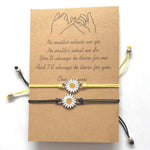 Load image into Gallery viewer, 2 pcs Adjustable Sunflower Braid Alloy Bracelets with card
