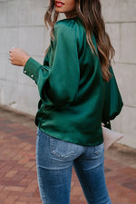 Load image into Gallery viewer, Basic Loose Green Blouse T-shirts

