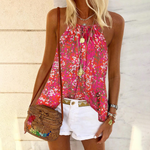 Load image into Gallery viewer, Bohemian sleeveless print T-shirt
