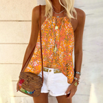 Load image into Gallery viewer, Bohemian sleeveless print T-shirt
