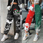 Cargar imagen en el visor de la galería, 2020 new Christmas print plus velvet loose sweatpants
