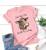 Load image into Gallery viewer, Casual Cotton Floral Printed T-shirt
