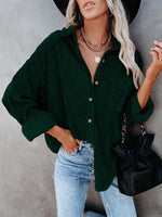 Load image into Gallery viewer, Casual corduroy blouse
