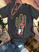 Load image into Gallery viewer, Cactus vintage printed cotton top
