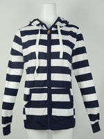 Load image into Gallery viewer, Autumn and winter plus size hooded striped sweatshirt

