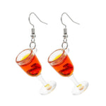 Load image into Gallery viewer, Champagne Wine Glasses Earrings
