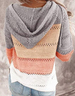 Load image into Gallery viewer, Casual Hollow Out Full-Zip Hoodie Sweater
