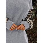 Load image into Gallery viewer, Animal Print One-Shoulder Long Sleeves Casual T-shirts
