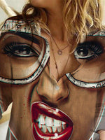 Cargar imagen en el visor de la galería, As Picture Long Sleeve V Neck Cotton Shift Dresses
