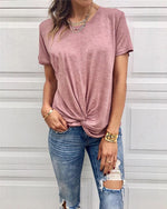Load image into Gallery viewer, Casual Round Neck Short Sleeve T-shirt
