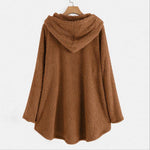 Load image into Gallery viewer, Cat Embroidered Fleece Loose Hooded Sweatshirt
