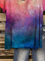 Load image into Gallery viewer, Blue Short Sleeve Cotton-Blend V Neck Shirts &amp; Tops
