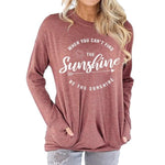 Load image into Gallery viewer, Be The Sunshine print round neck long sleeve t-shirt
