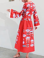 Cargar imagen en el visor de la galería, Boho Large Size  Tassel Floral Dress
