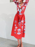 Cargar imagen en el visor de la galería, Boho Large Size  Tassel Floral Dress
