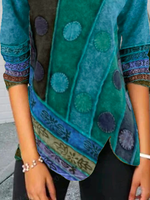 Load image into Gallery viewer, Abstract Long Sleeve Vintage Shift Shirts &amp; Tops
