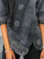 Load image into Gallery viewer, Abstract Long Sleeve Vintage Shift Shirts &amp; Tops
