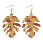 Load image into Gallery viewer, BOHO Leaf Pattern Sunflower Earrings
