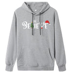 Load image into Gallery viewer, BELIVE Christmas Letter Hoodie
