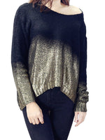 Load image into Gallery viewer, Bat Sleeve Sparkling Sweater

