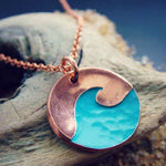 Load image into Gallery viewer, Blue Ocean Wave Necklace

