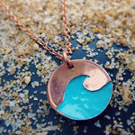 Load image into Gallery viewer, Blue Ocean Wave Necklace
