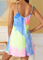 Cargar imagen en el visor de la galería, Casual Color Block Tunic Camisole Neckline Shift Dress
