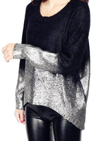 Load image into Gallery viewer, Bat Sleeve Sparkling Sweater
