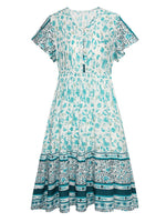 Cargar imagen en el visor de la galería, Bohemian style V-Neck Floral Dresses
